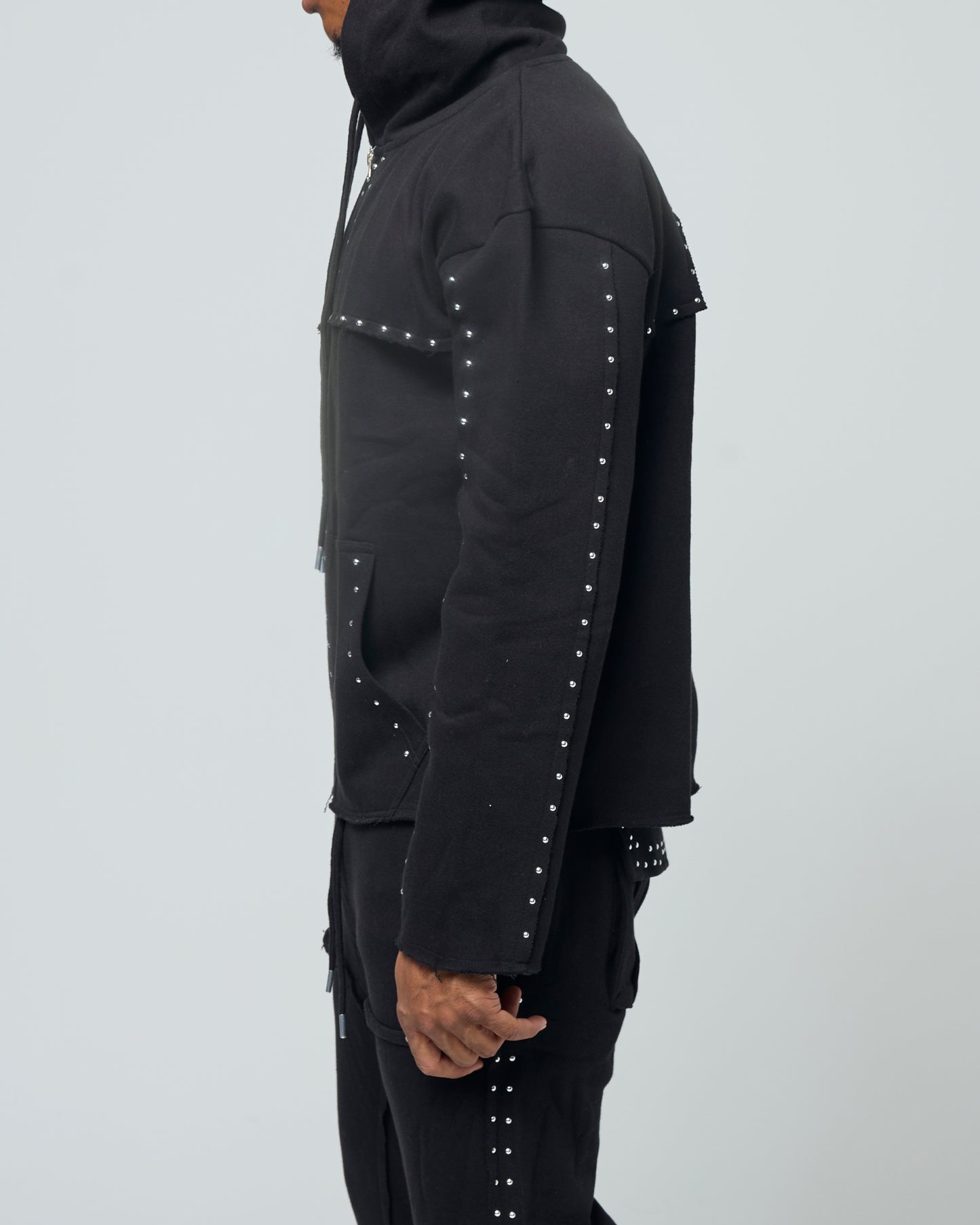 CROP CUT & SEW FLEECE HOODY & JOGGER PANT SETS