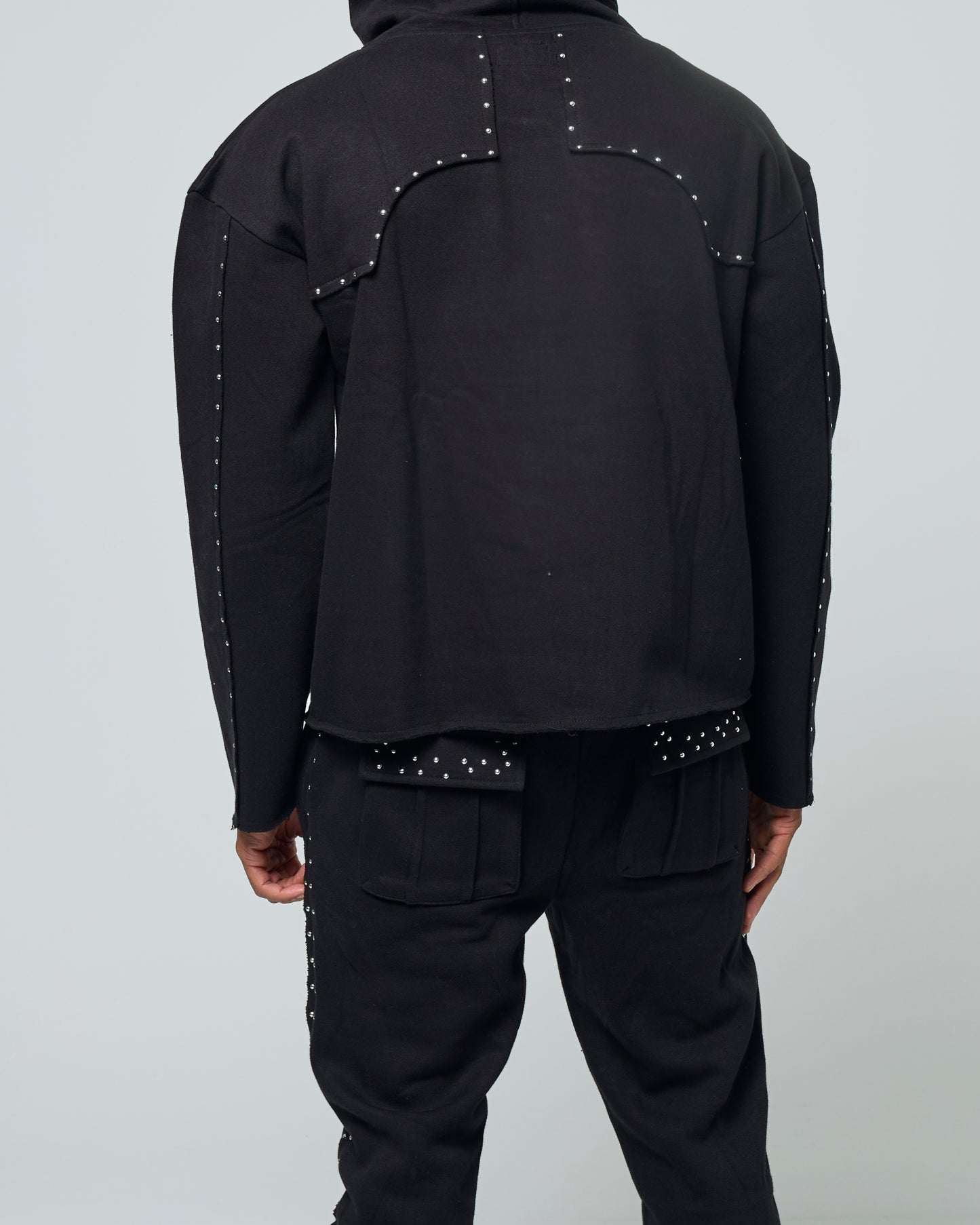 CROP CUT & SEW FLEECE HOODY & JOGGER PANT SETS