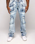 STACKED CARGO PANEL DENIM PANT