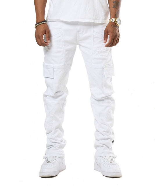 STEAD FAST SLIM FIT JEANS - WHITE