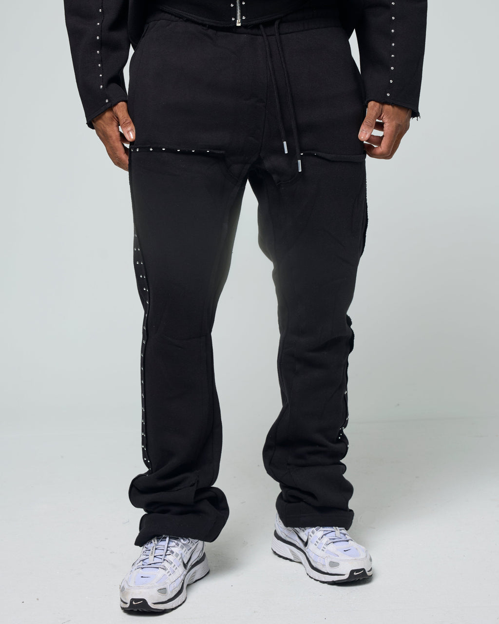 CROP CUT & SEW FLEECE HOODY & JOGGER PANT SETS