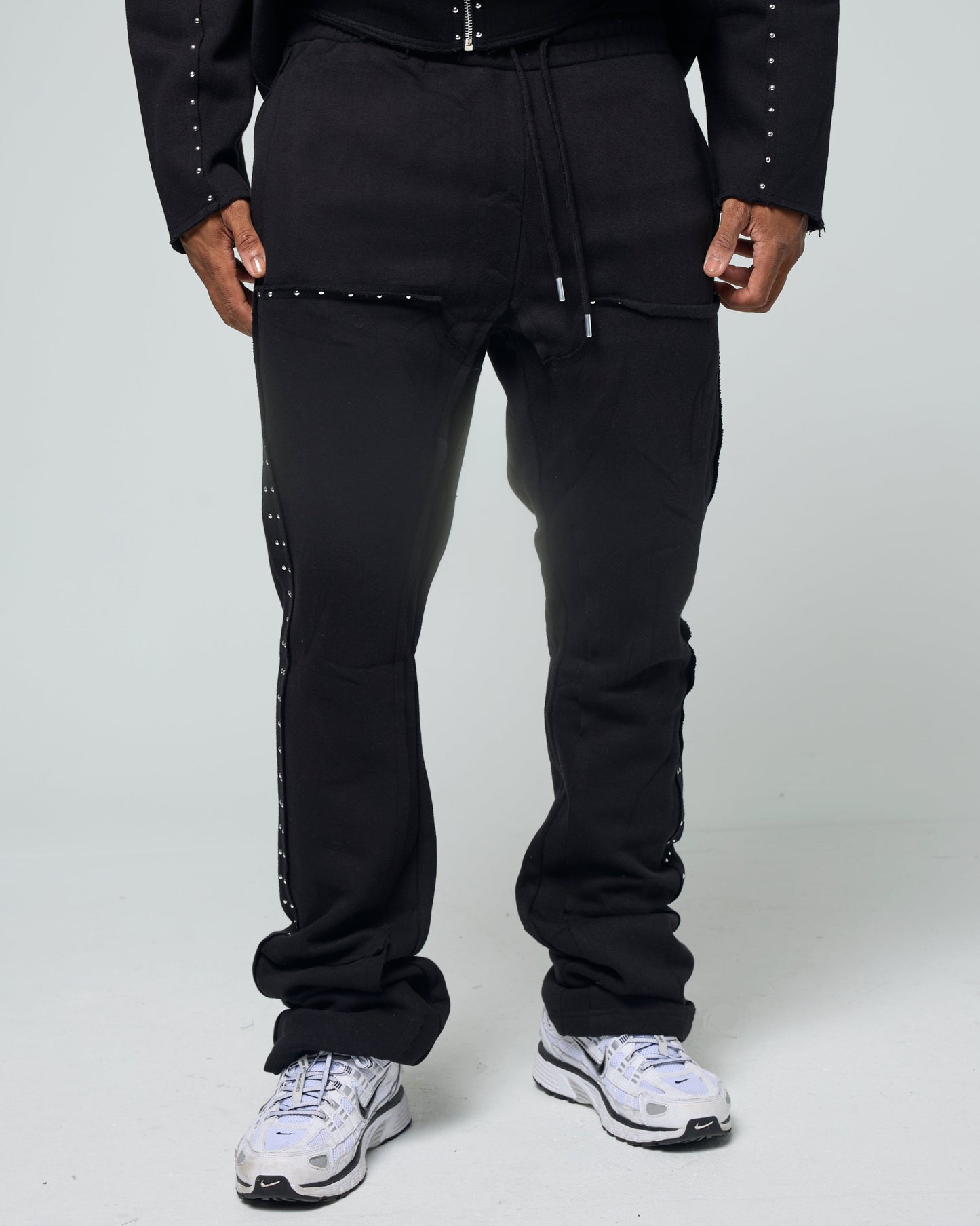 CROP CUT & SEW FLEECE HOODY & JOGGER PANT SETS