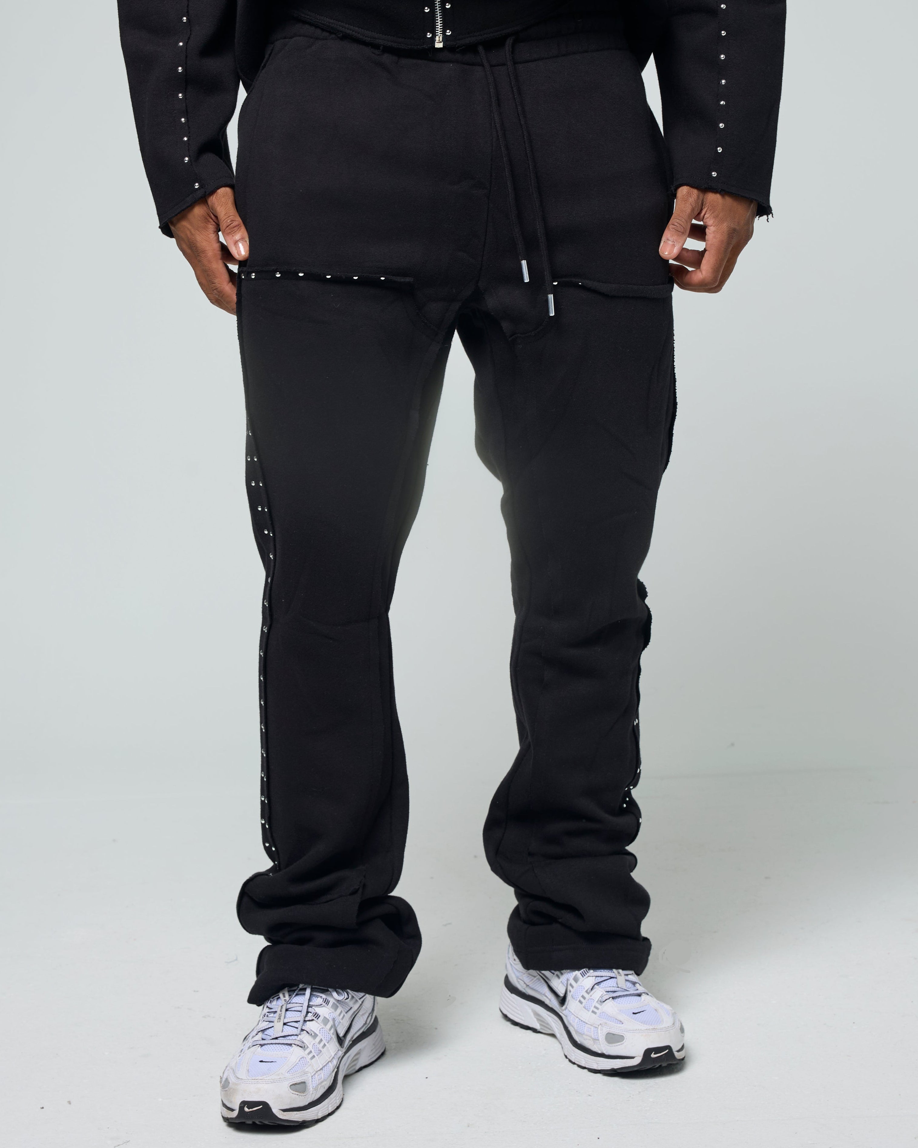 CROP CUT & SEW FLEECE HOODY & JOGGER PANT SETS