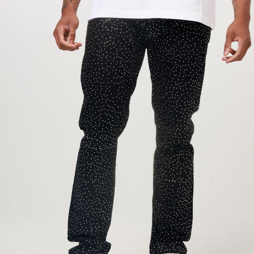 SLIM STRAIGHT ICED DENIM JEAN