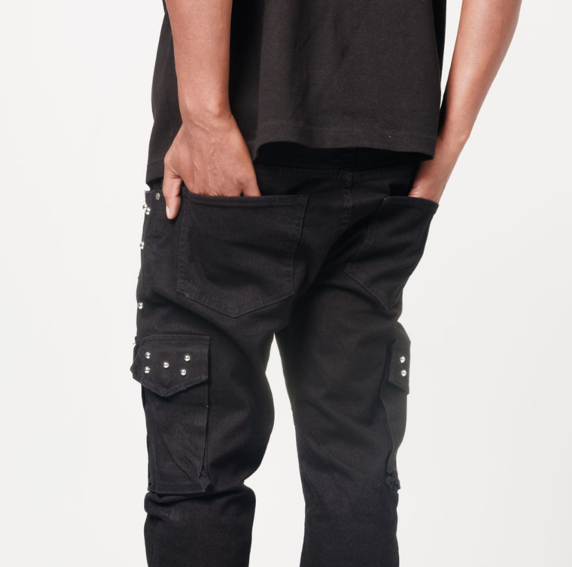 STACKED GILDED DENIM PANT