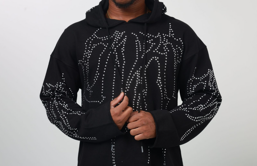 DIRT STUDDED FLEECE PULLOVER HOODY