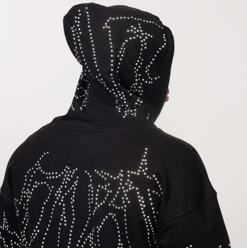 DIRT STUDDED FLEECE PULLOVER HOODY
