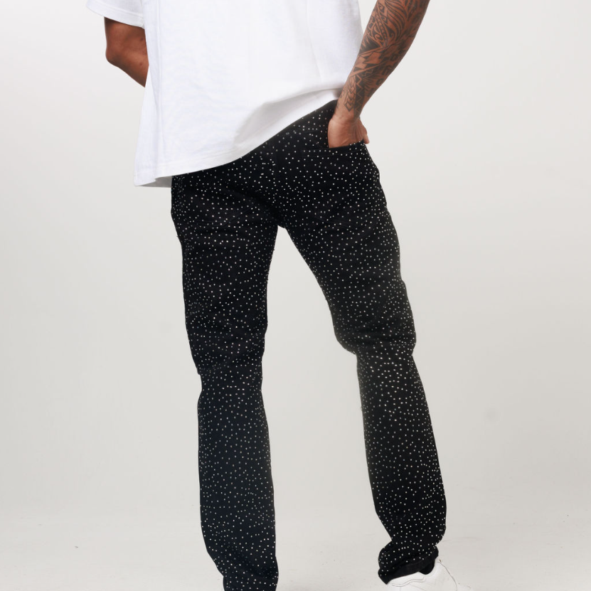 SLIM STRAIGHT ICED DENIM JEAN